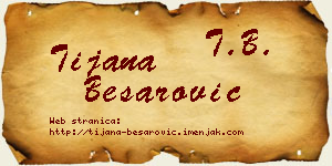 Tijana Besarović vizit kartica
